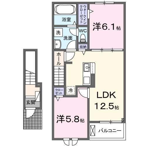 スカイグランデⅡ（203） 間取り図画像