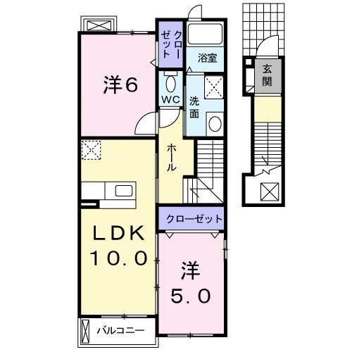 リバーサイドＡ（203） 間取り図画像