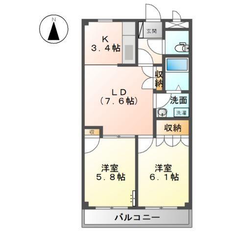 アドラブールＦ 間取り図画像