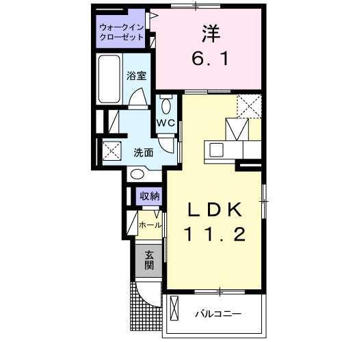 リオコリーナＢ（102） 間取り図画像