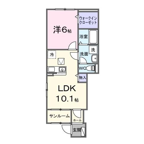 スカイチェリー（101） 間取り図画像