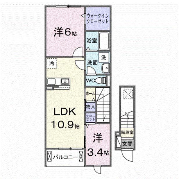 スカイチェリー（202） 間取り図画像