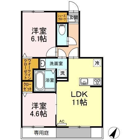 セジュールウィット（103） 間取り図画像