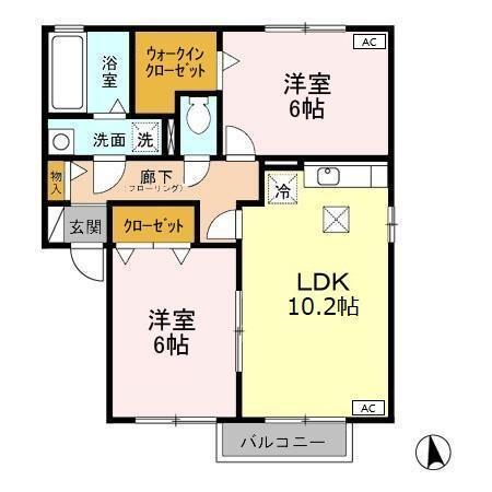 メリエストＡ（102） 間取り図画像