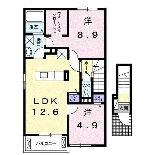 サイレンスＢ（201） 間取り図画像