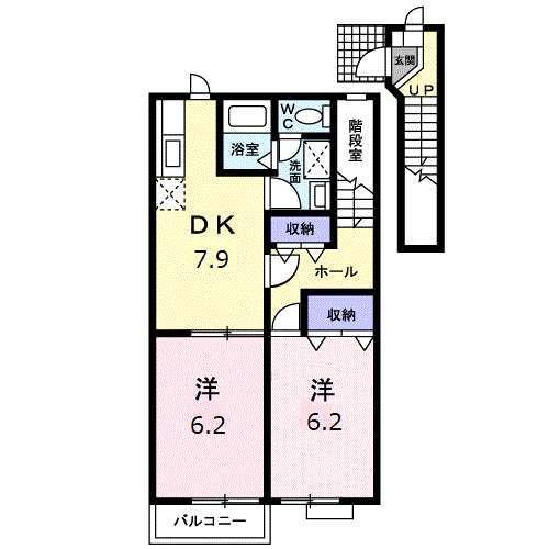 エレガントハイム岩松北（202） 間取り図画像