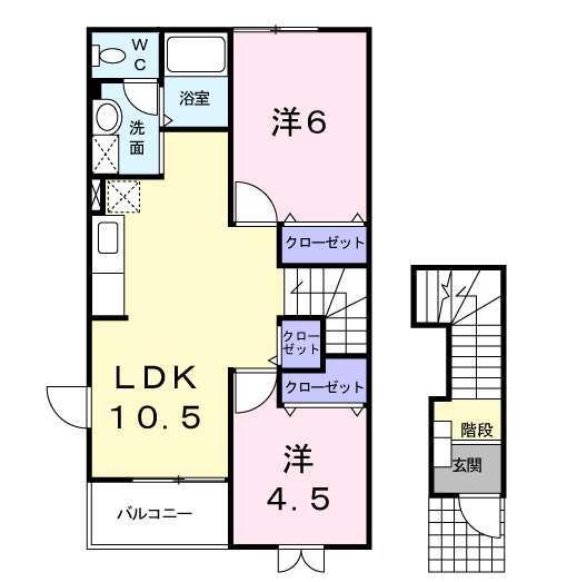 メゾン桃郷（201） 間取り図画像