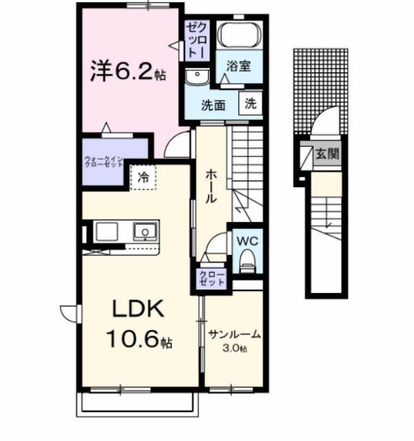 アステル（206） 間取り図画像
