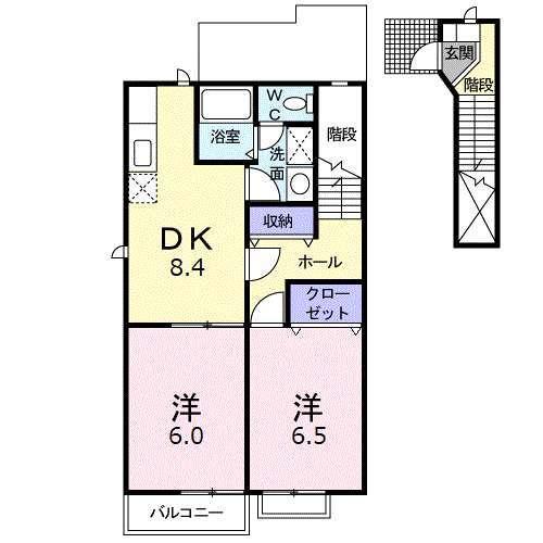 エレガントハイム岩松北（205） 間取り図画像