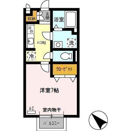リヴェール　アンジュ（102） 間取り図画像