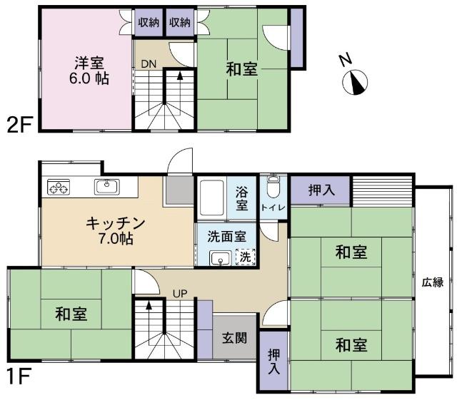富士市石坂中古住宅 間取り図画像