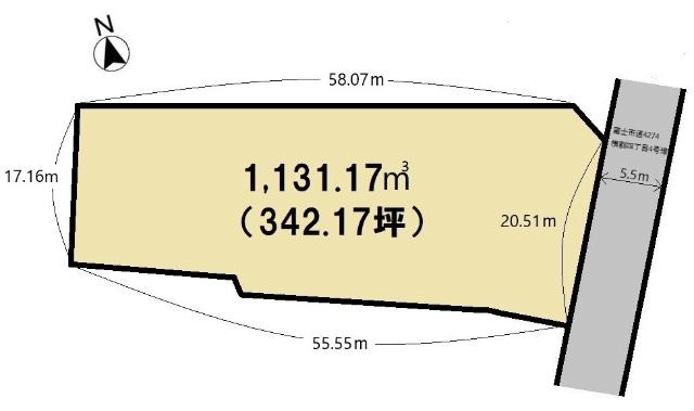 富士市横割４丁目売土地 区画図