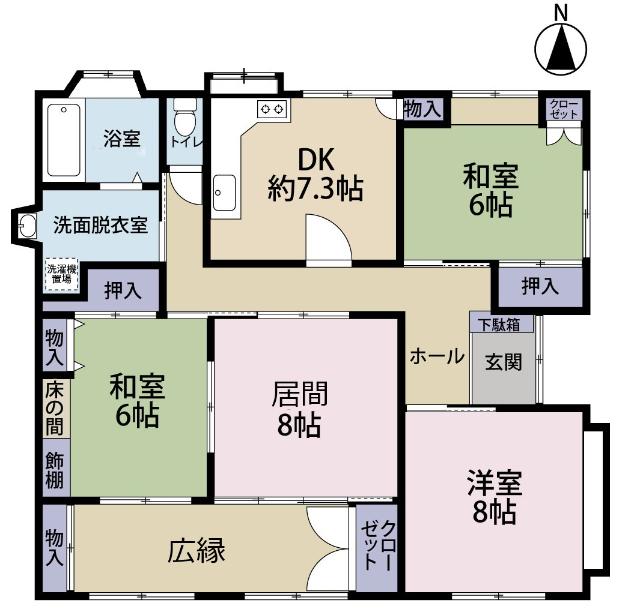 富士市大渕中古住宅 間取り図画像