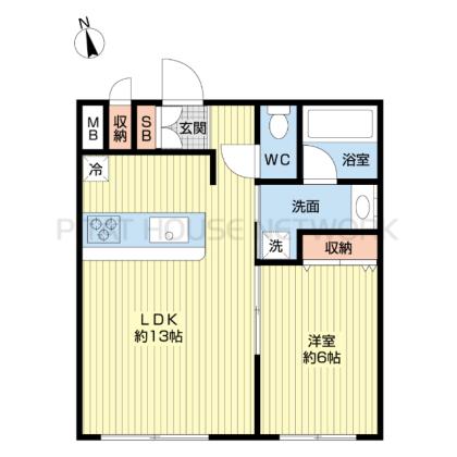 左右反転タイプのお部屋になります。