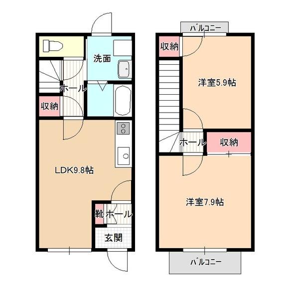 エスポワール清水Ⅲ 間取り図画像