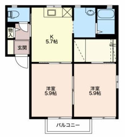 新賀ハイツ 間取り図画像