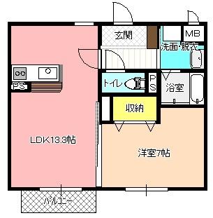 ラポール松澤B 間取り図画像