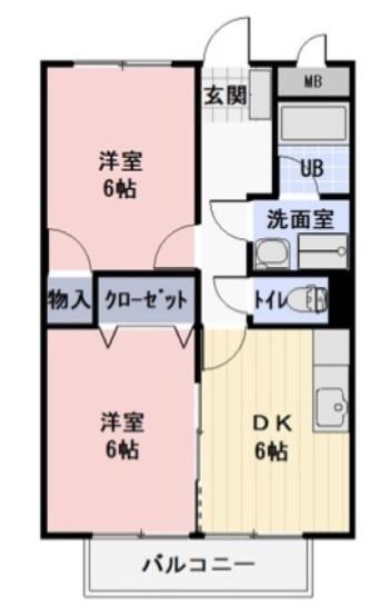 Surplus　Two　中島ハイツ 間取り図画像