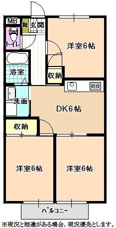 Surplus　Three　Kハウス 間取り図画像