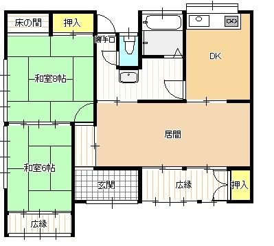 飯田市滝の沢中古住宅 間取り図画像