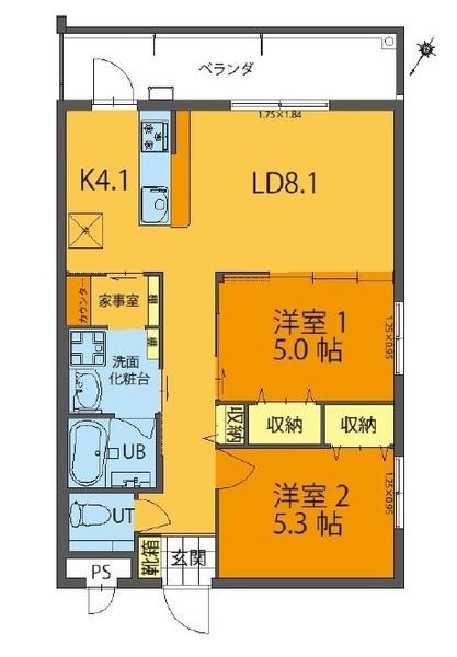グランドール・コア（202） 間取り図画像