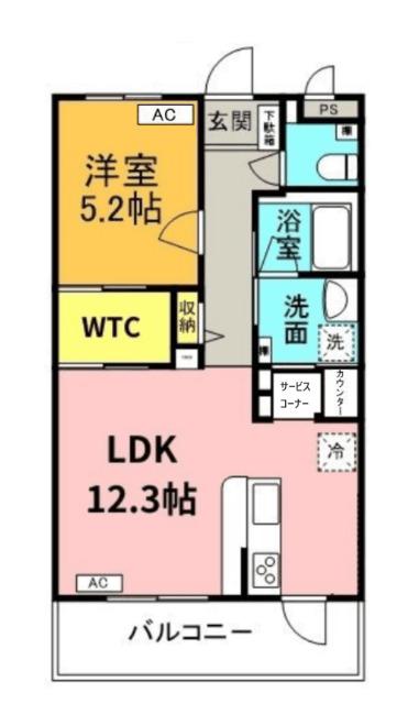スカーレット（401） 間取り図画像