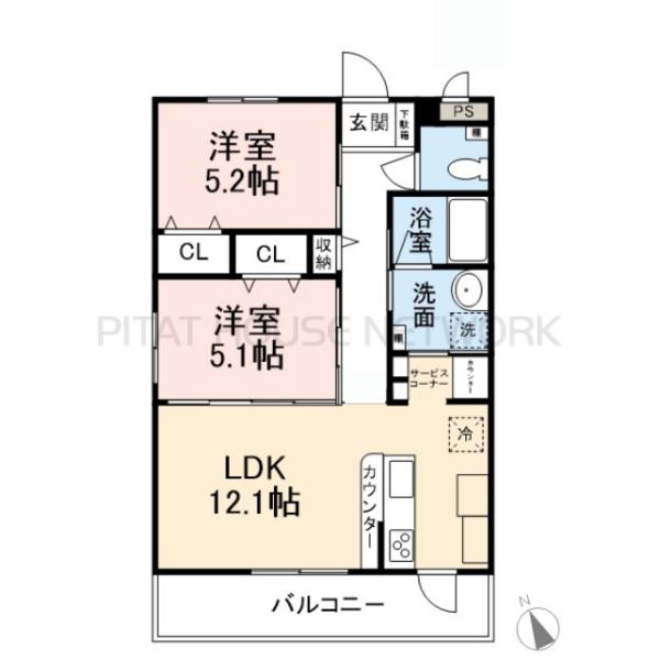 5.1帖の洋室は窓がないタイプとなります