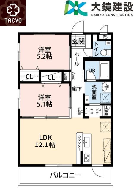 TREVO Lien（101） 部屋画像