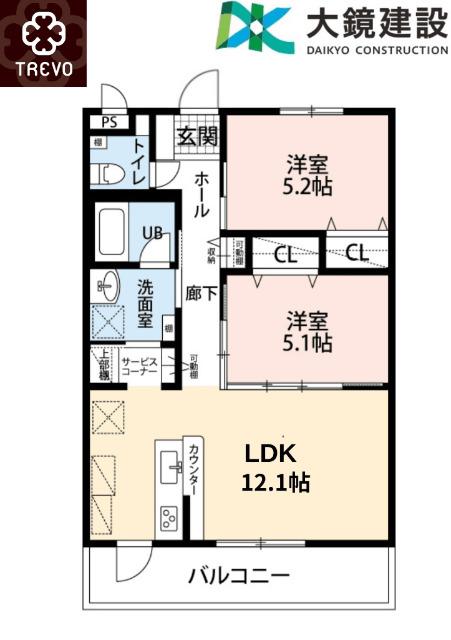 TREVO Lien（302） 部屋画像