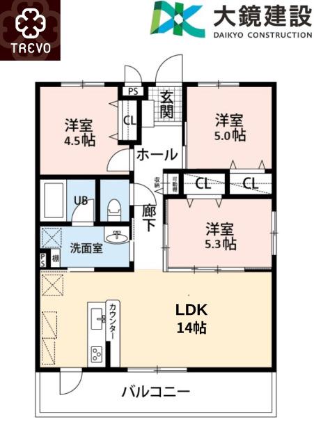 TREVO Lien（503） 部屋画像