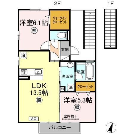 グレンディールⅢⅣ　Ⅲ（202） 間取り図画像