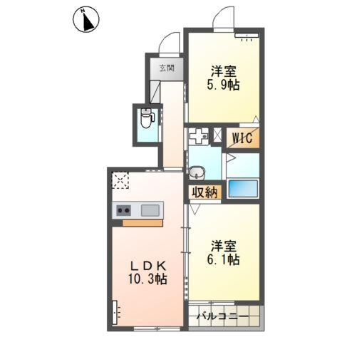 ウィル・ヴェリタス　(ｗill・ｖｅｒｉｔａｓ） 間取り図画像