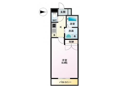 ラグナガーデン亀川（302） 間取り図画像