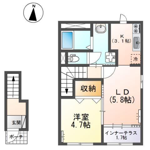 アイリス南大分Ⅱ 間取り図画像