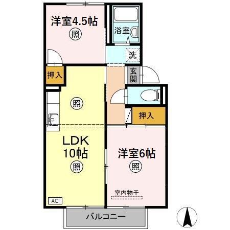 パヒュームタウン　Ｂ棟（202） 間取り図画像