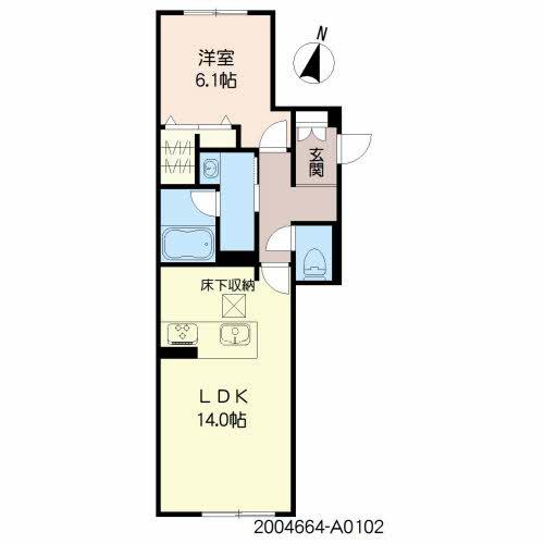 別府市富士見町アパート 間取り図画像