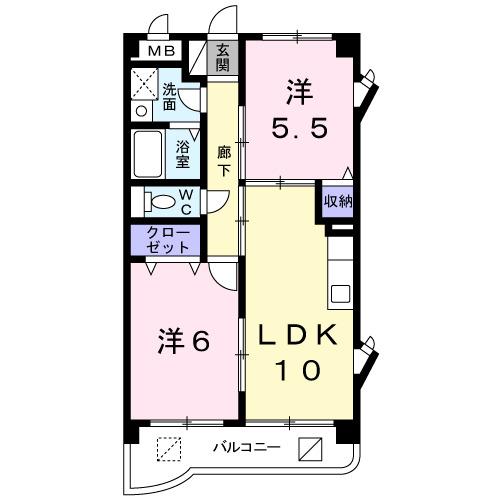 スターメゾン古国府（301） 間取り図画像