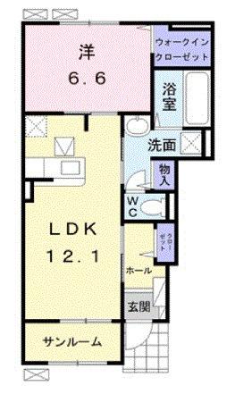 プリムローズⅤ（104） 間取り図画像