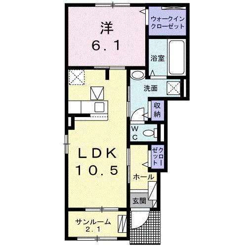 プレミアム２３番館（101） 間取り図画像
