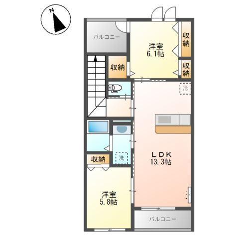 メルヴェーユⅡ 間取り図画像