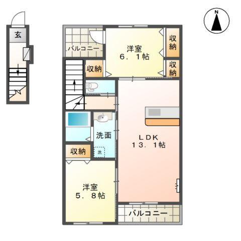 プランドールＭＥＲＡⅡ 間取り図画像