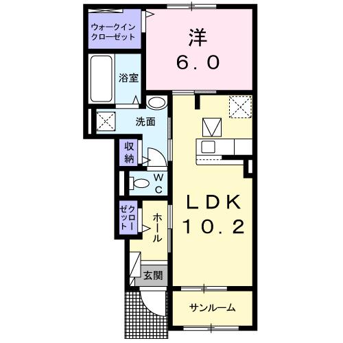ブライトヒル古野Ⅰ（103） 間取り図画像