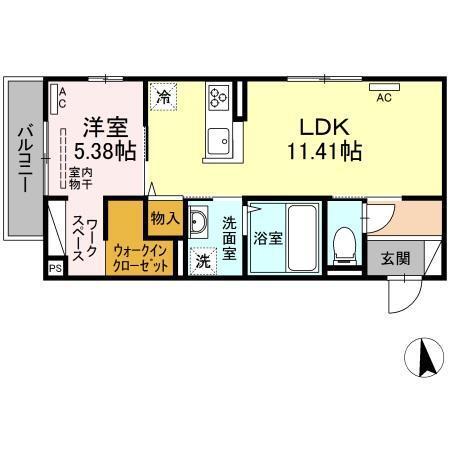 ミーティア皆春（302） 間取り図画像