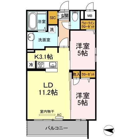 アン・シャトウ（401） 間取り図画像