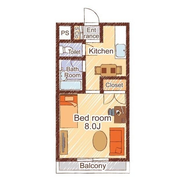 広々8帖の洋室が魅力です！