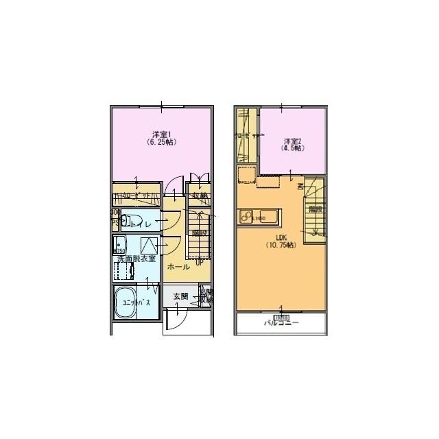（仮）実相寺新築アパート（C-1） 間取り図画像