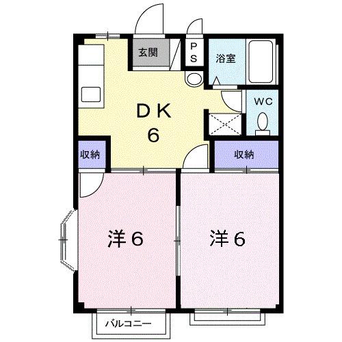 シティハイツ大神（205） 間取り図画像