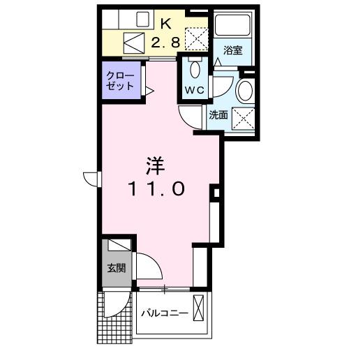 メゾンａｂｅｃｙｕⅡ（101） 間取り図画像