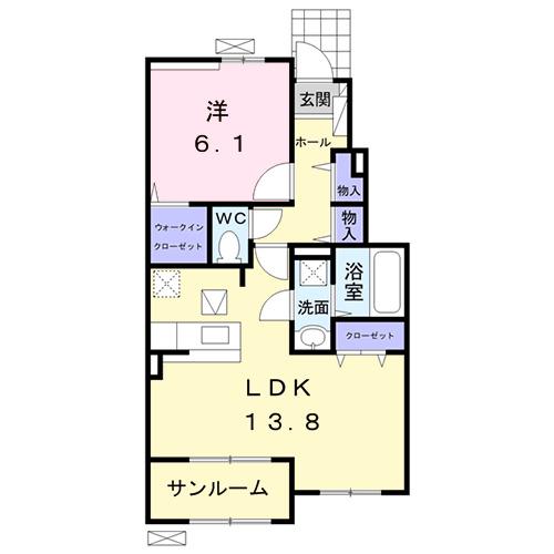 ウイング日出　Ⅳ（102） 間取り図画像