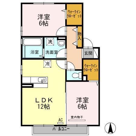 セジュール　クレスト　B（202） 間取り図画像